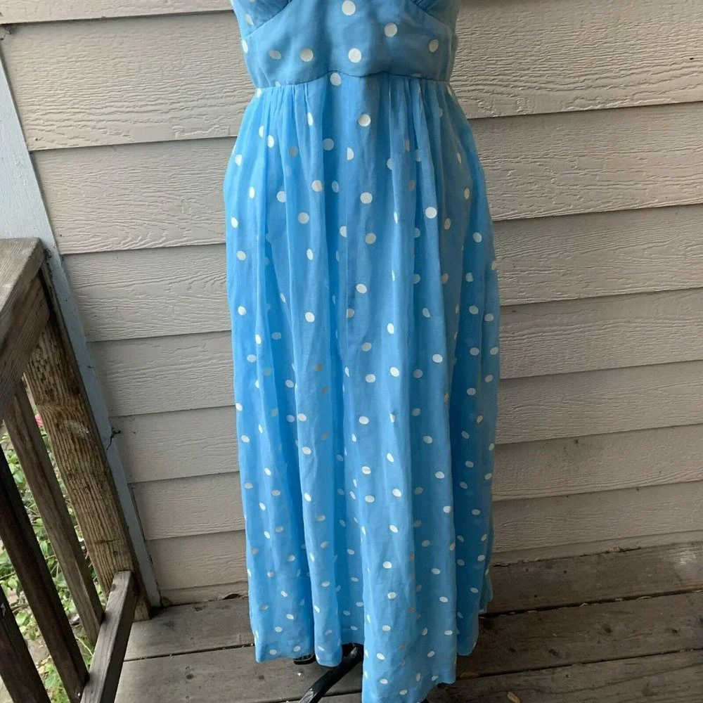 🔥SOLD🔥Candi Jones Vintage Retro Polka Dotted Halter Dress - Picture 5 of 8